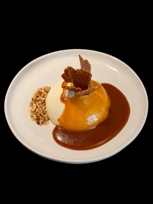 Panna cotta with caramel