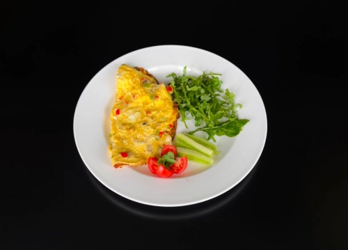 Omelette with bacon