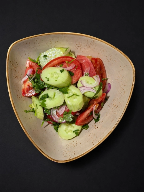 Cucumbers and tomatoes