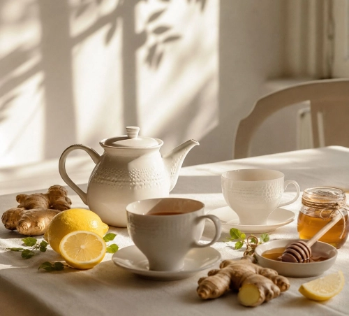 Make tea with ginger/honey
